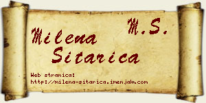 Milena Sitarica vizit kartica